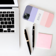 Color Block Stripe   Peach & Purple 