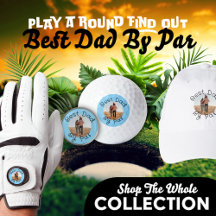 Best Dad By Par   Custom Photo Golf Dad Gift Set