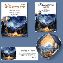 Mountain Camping Navy Bachelorette Weekend Party 