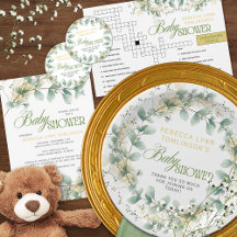 Elegant Eucalyptus Gender Neutral Baby Shower