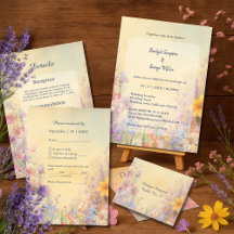pastel wildflower meadow barn wedding collection