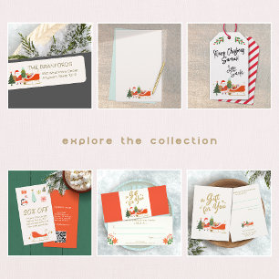 Etiqueta Regalos de Navidad en el Sleigh de Santa Claus