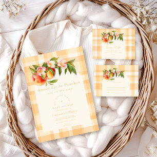 Invitación Sweet Little Peaches Baby Shower