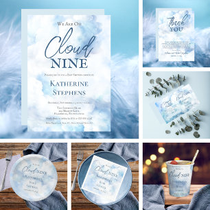 Servilleta De Papel Estamos En El Nueve Baby Shower De Blue Boy