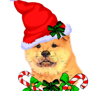 Tarjeta Festiva Navidades de Cute Chow Chow