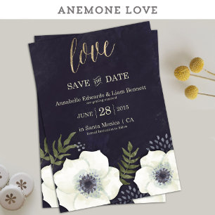 Tarjeta de información Boda de las flores nocturna