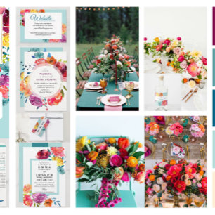 Invitación Boda floral de rayas de maritima de verano brillan