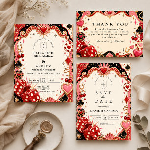 Invitación Boda divertida en el Casino de Las Vegas
