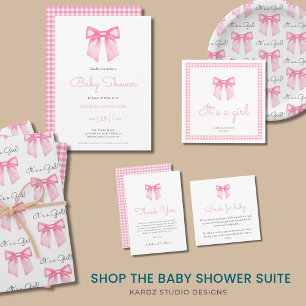 Papel de ajuste Baby Shower de color rosa