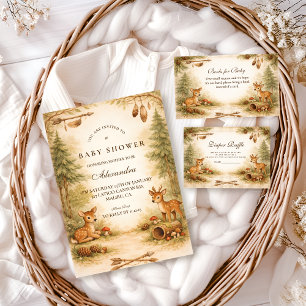 Servilleta De Papel Dulces Leñadores Bosque Ciervo Baby Shower