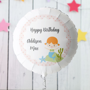 Invitación Aniversario de la sirena de los mellizos de chica