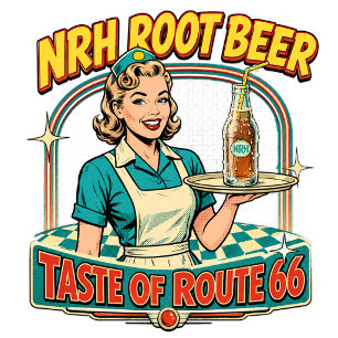 Camiseta cuello en V para mujer NRH Root Beer Rout