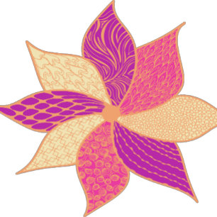 Pegatina Nombre de la flor feliz