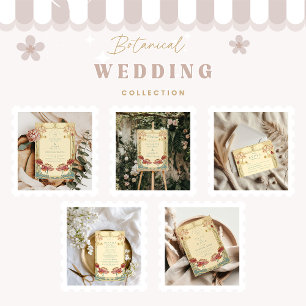 Tarjeta De Agradecimiento Boda floral de Lotus Art Nouveau