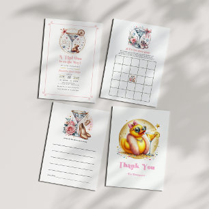 Tarjeta De Agradecimiento Glam Baby Duck Baby Shower
