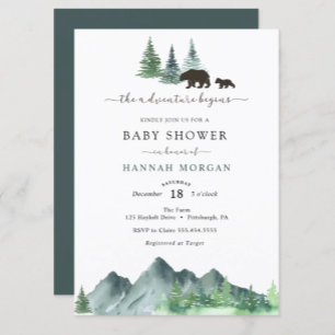 Invitación Adventure comienza a llevar Baby Shower virtual