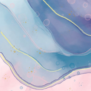 Invitación Boda morado azul y Rubor rosado de tinta de alcoho