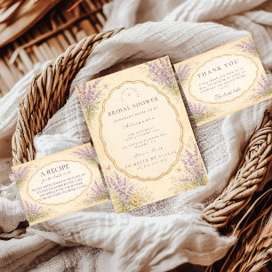 Tarjeta De Agradecimiento Boda de jardín de lavanda vintage