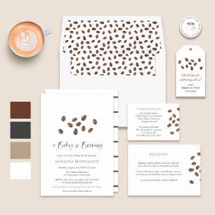Invitación Un bebé está preparando café Minimalista Baby Show