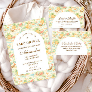 Servilleta De Papel Ducha de Bebé de Frutas Tropicales Costeras