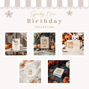 Tarjeta De Agradecimiento Coquette Encaje Fantasma Halloween Cumpleaños 1er.