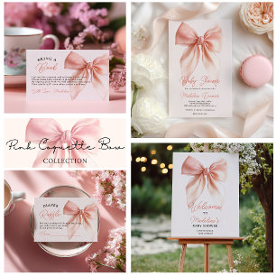 Invitación Chica de cuchara rosa de Rubor suave