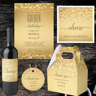 Invitación Fiesta de cumpleaños para adultos minimalista de o