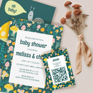 Invitación Snack Mushroom Cute Adorable PERSONALIZADO BABY SH