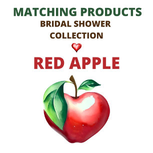 Invitación Ducha nupcial de Apple roja