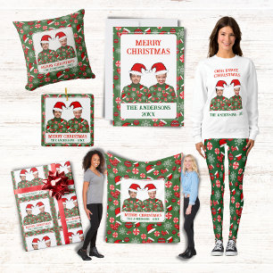 Graciosa foto Personalizado Feliz Navidad Suéter F