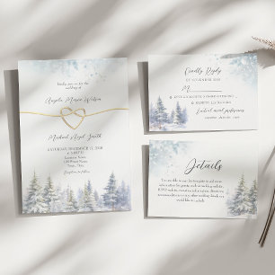 Servilleta De Papel Pinos acuarelas Cuadros De Boda De Invierno