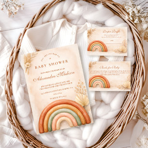Servilleta De Papel Chico de Arcoíris Neutral Boho Baby Shower