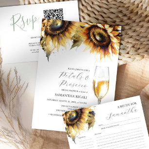 Tarjetas de recetas impresas Watercoloreadas Sunfl
