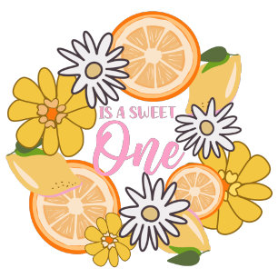 Invitación Dulce primer cumpleaños de fruta rosa