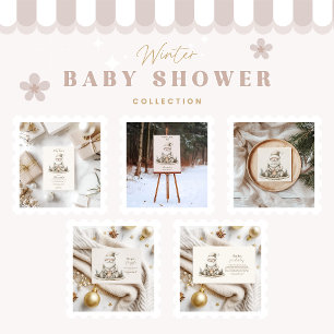 Tarjeta De Recepción Cómodo Santa Winter Baby Shower Diapper Raffle
