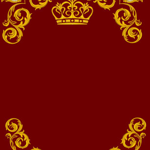 Invitación a la Boda Real de Damasco Rojo y Oro