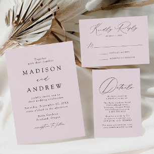 Invitación Lavanda moderna y elegante que hacemos Boda