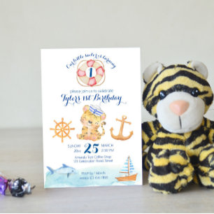 Invitación Tema náutico náutico acuático pastel