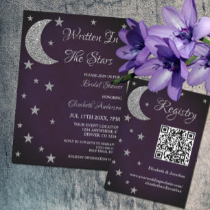 Tarjeta De Recepción Escrito En El Registro De La Ducha De Novias De La