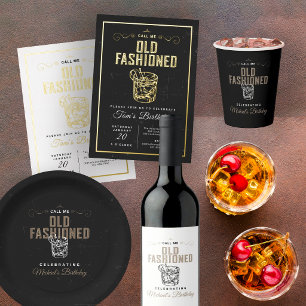 Etiqueta Para Botella De Licor Llámame Antiguo Cóctel Whiskey Fashion Cumpleaños