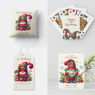 Cojín Decorativo Navidades divertidos con mis vacaciones en Gnomes