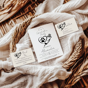 Tarjeta De Agradecimiento Fiesta de Graduación de Medicina Veterinaria Paw