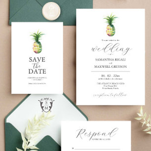 Invitación de casamiento simple de piña