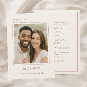 Tarjeta Pequeña Respuesta de boda de oro rosa marfil RSVP