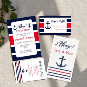 Servilleta De Papel ¡Ahoy es un chico! Baby Shower naumático