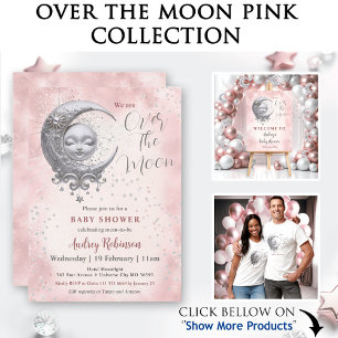 Camiseta Over The Moon Chica Baby Shower