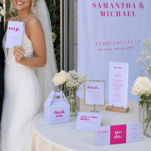 Invitación Boda Minimalista tono tierra beige Lila rosa moder