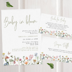 Invitación Wildflowers Baby In Bloom Baby Shower Invitation