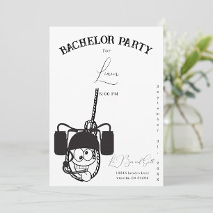 Invitación a soltero blanco y negro de cerveza div