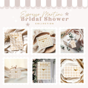 Tarjeta De Agradecimiento El amor está preparando la ducha de novia Espresso